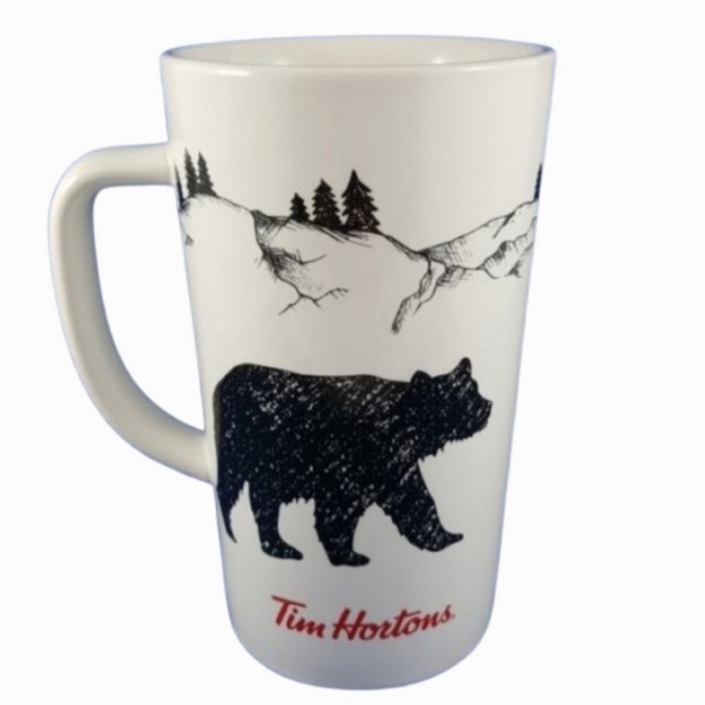 Tim Hortons Tall Black Bear Scenic Mug, 2018 (14 Fl.oz)